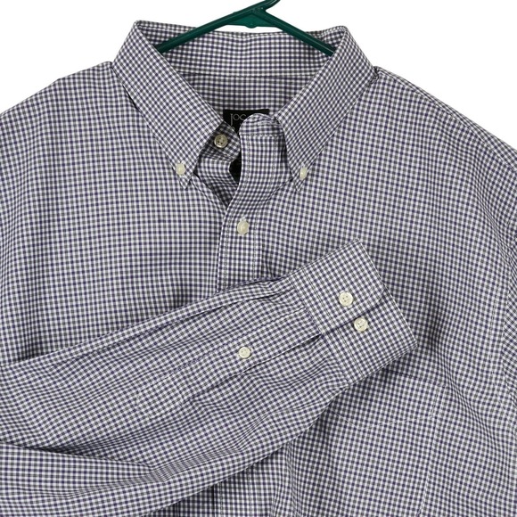 Jos. A. Bank Other - JOS A BANK Traveler's Collection Tailored Fit XL black/grey/white Gingham Button